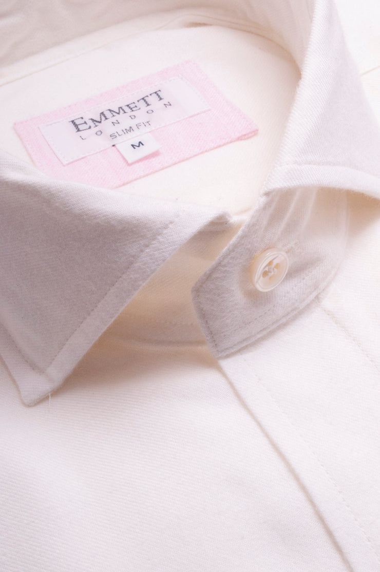 White Cotton Cashmere Shirt