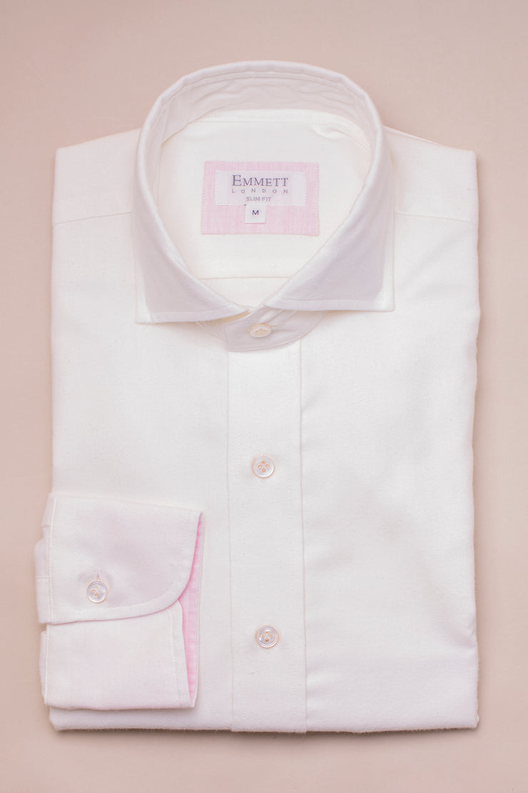 White Cotton Cashmere Shirt