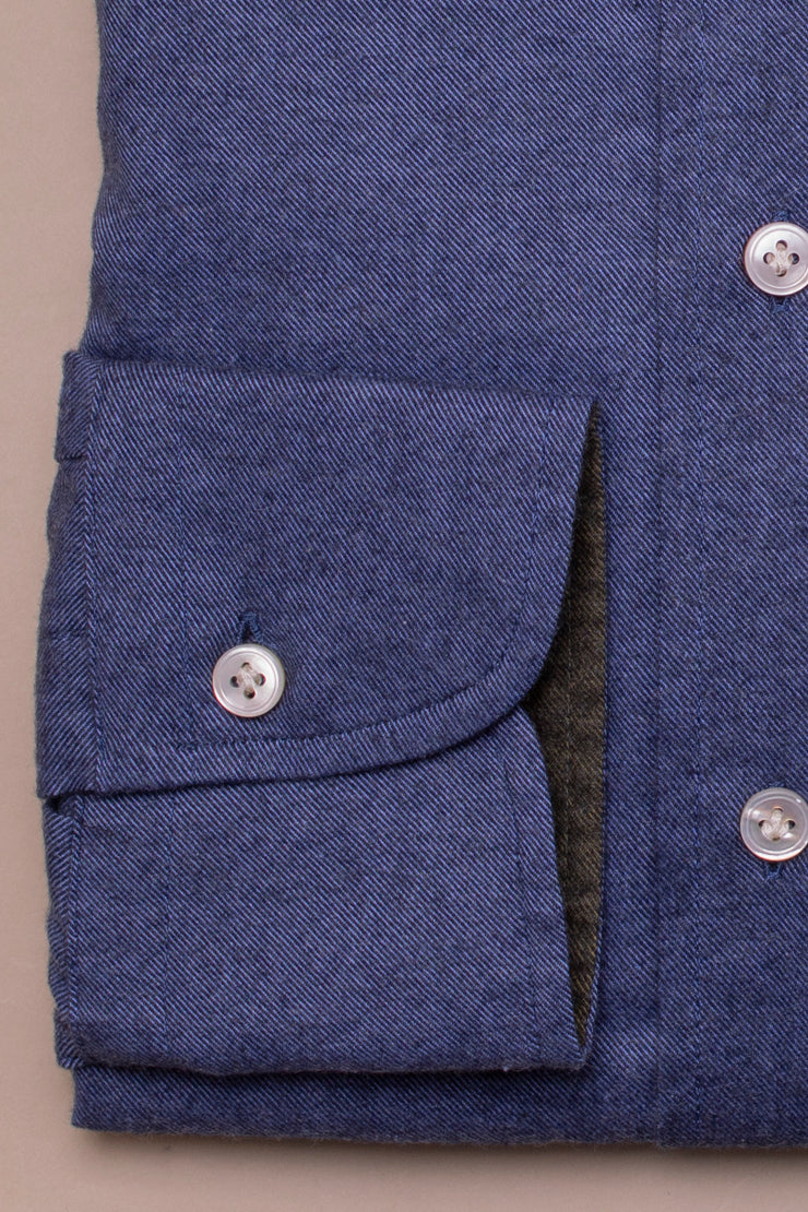 Mid Blue Cotton Cashmere Shirt