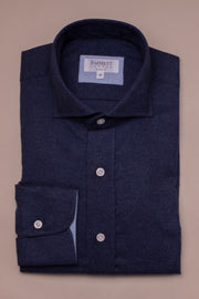 Navy Cotton Cashmere Shirt