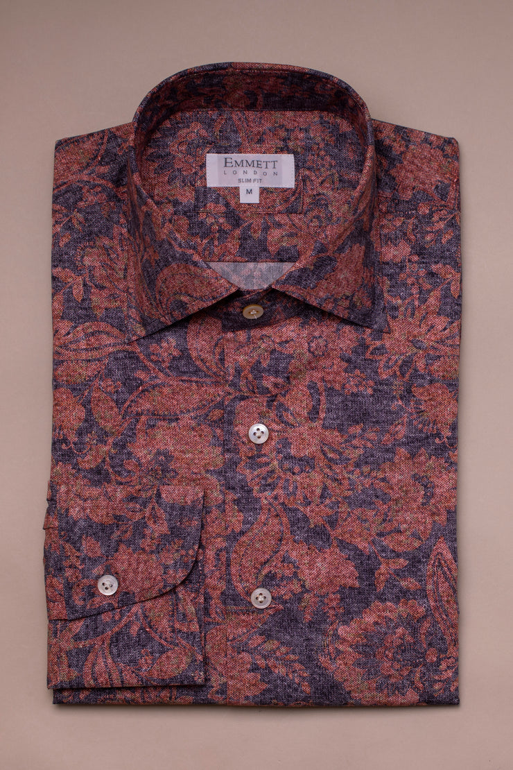 Dark paisley Printed Shirt