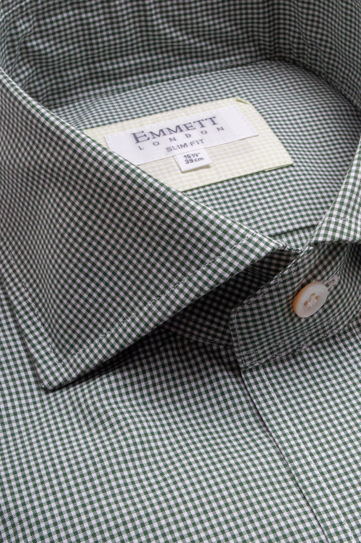 Dark Green Gingham Shirt