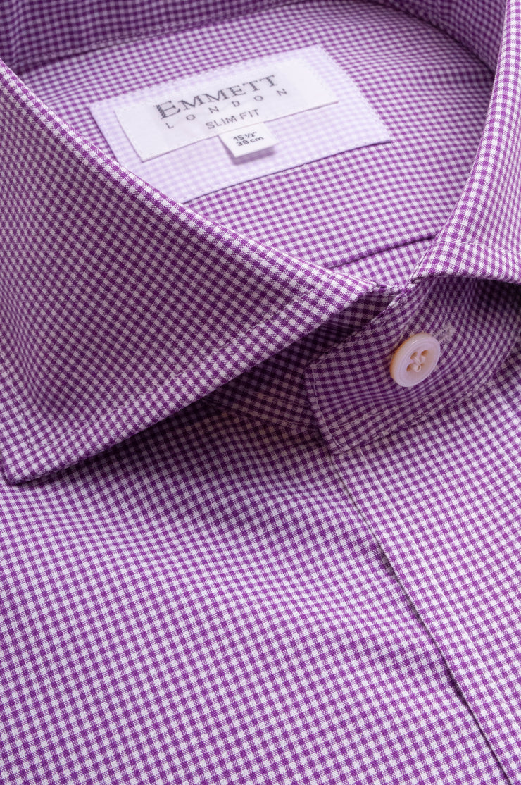 Purple Gingham Shirt