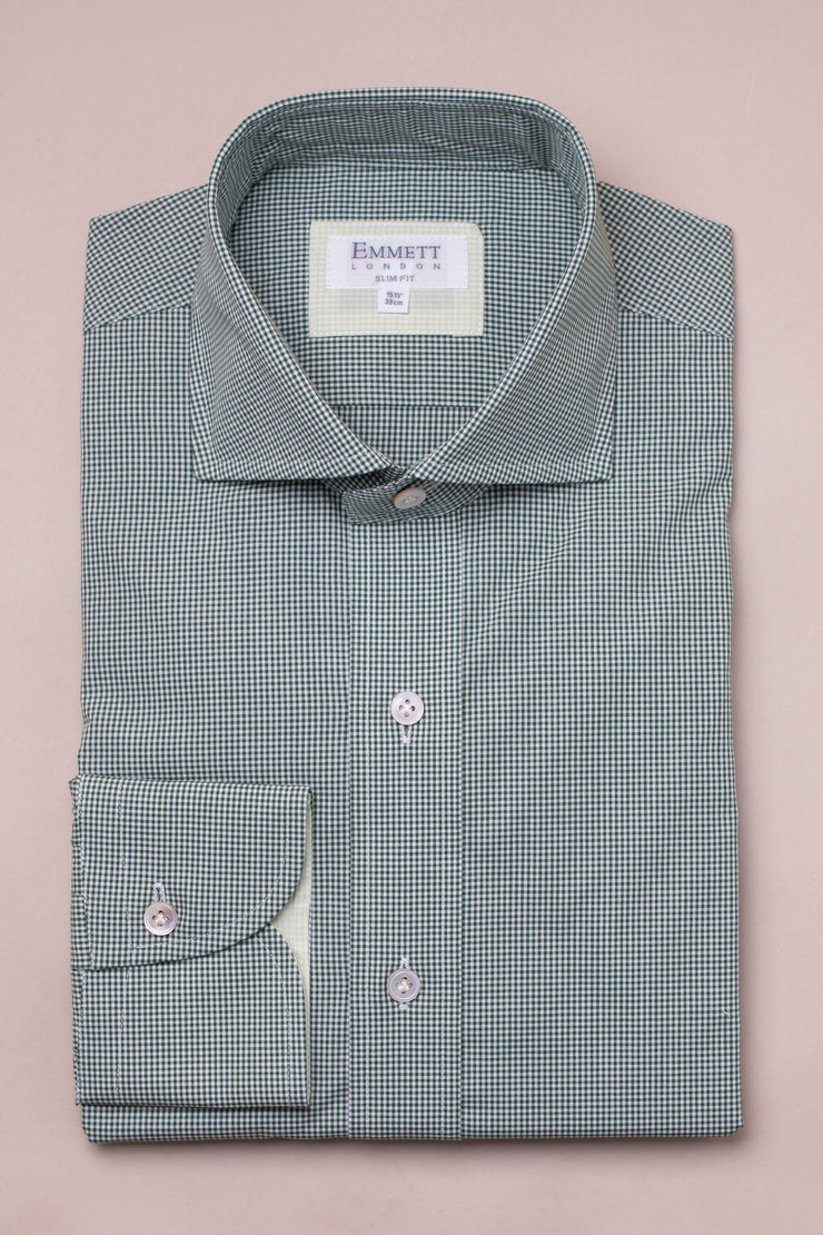 Dark Green Gingham Shirt