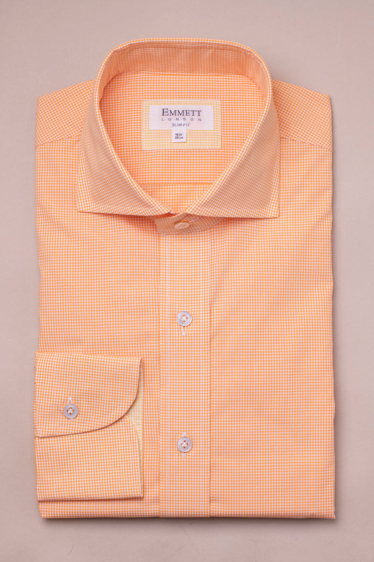 Orange Gingham Shirt