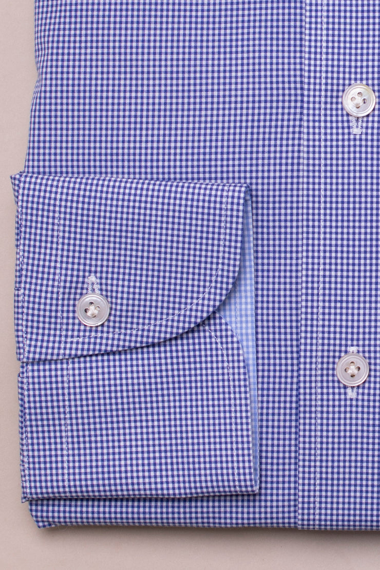 Dark Blue Gingham Shirt