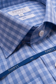 Dark Blue Checkd 140s Shirt