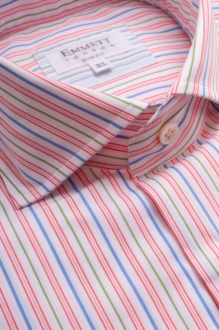 Red Green Blue Striped Shirt