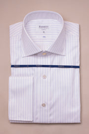 Fine Blue On White 140s Shirt