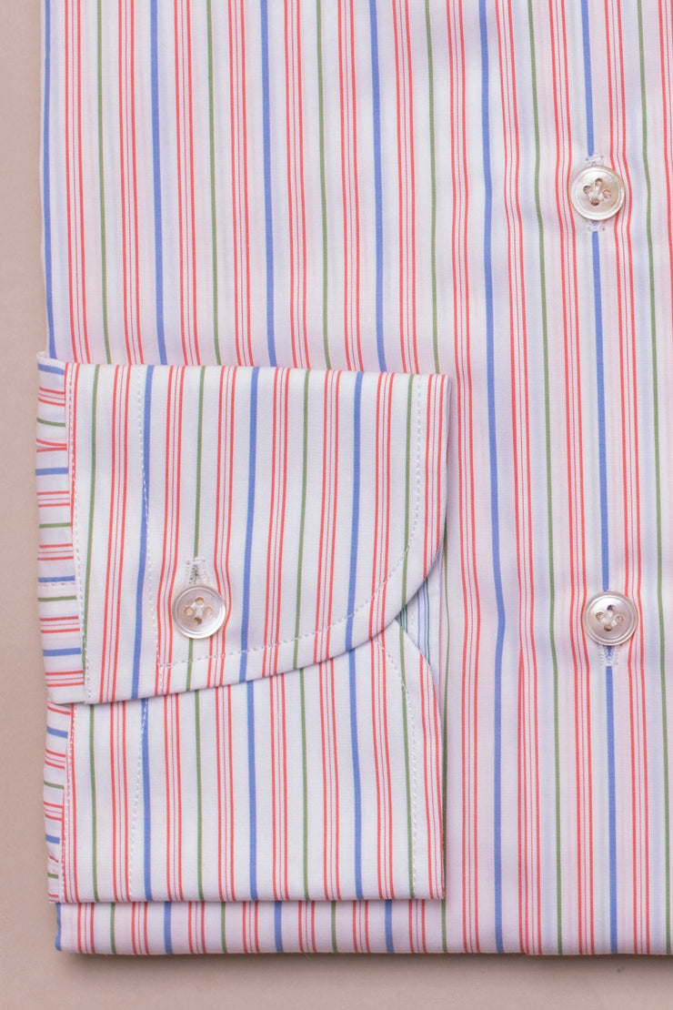 Red Green Blue Striped Shirt