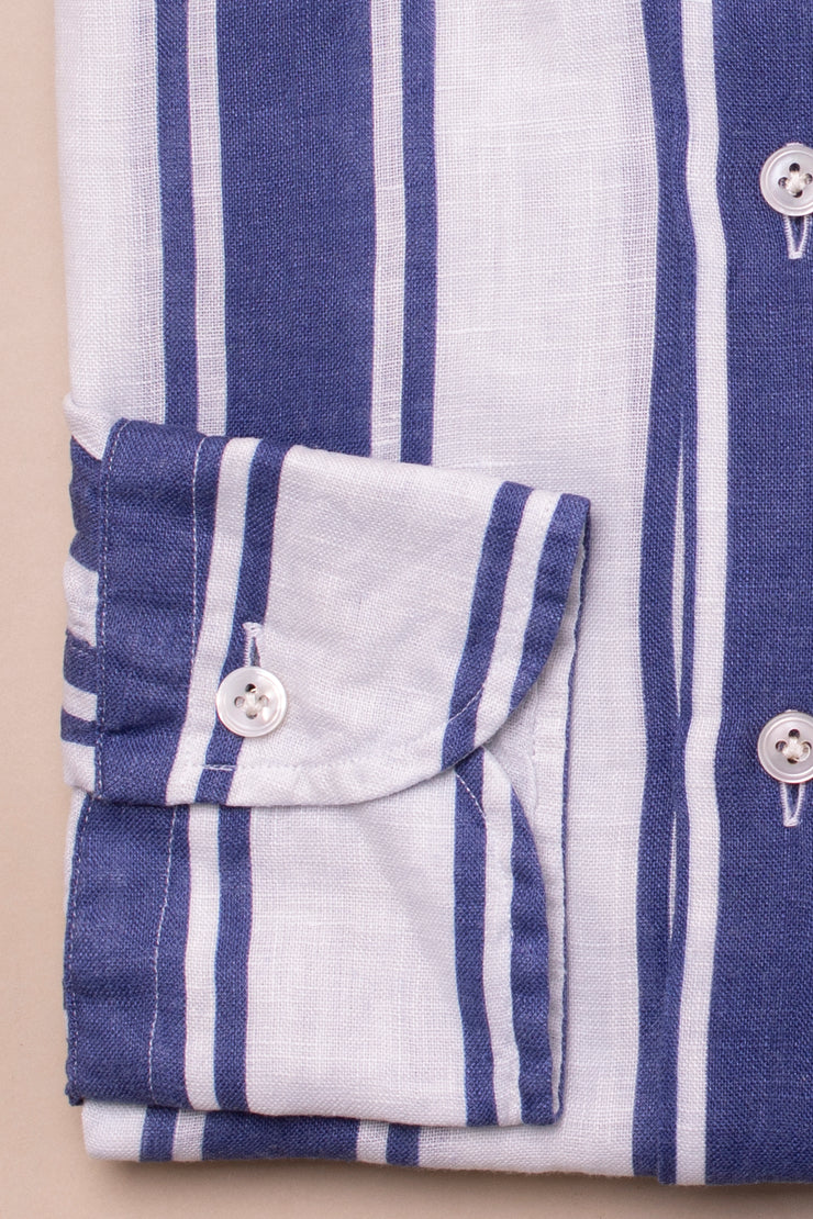 Blue Striped Lnen Shirt