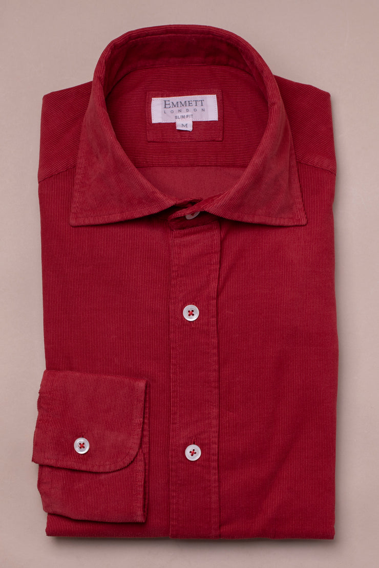 Red Baby Cord Shirt