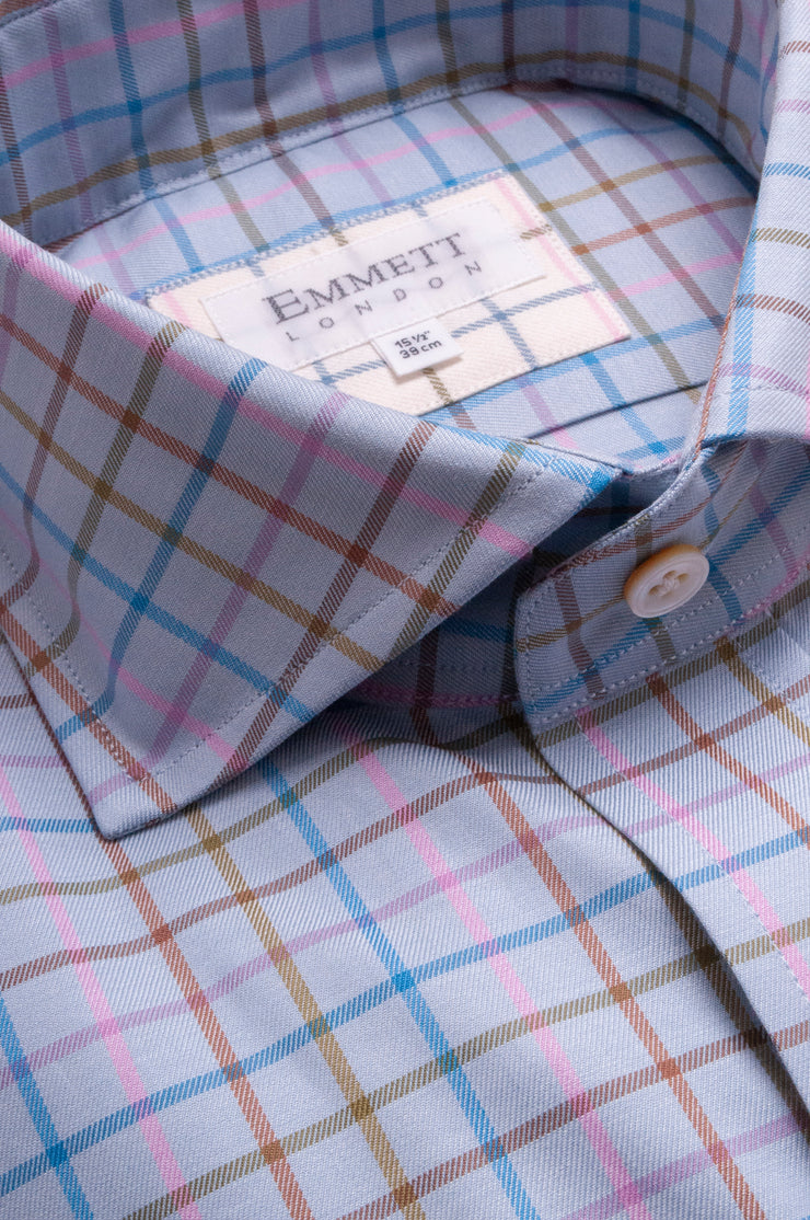 Blue And Pink Country Check Shirt