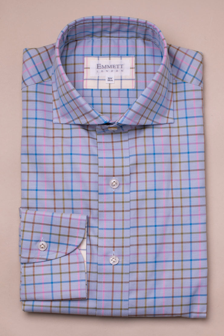 Blue And Pink Country Check Shirt