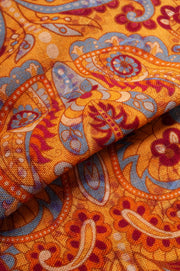 Yellow Paisley Wool Scarf