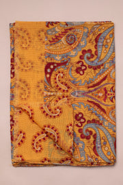 Yellow Paisley Wool Scarf