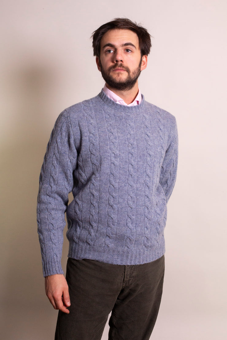 Denim Blue Shetland Jumper