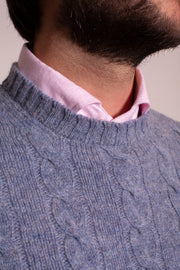 Denim Blue Shetland Jumper