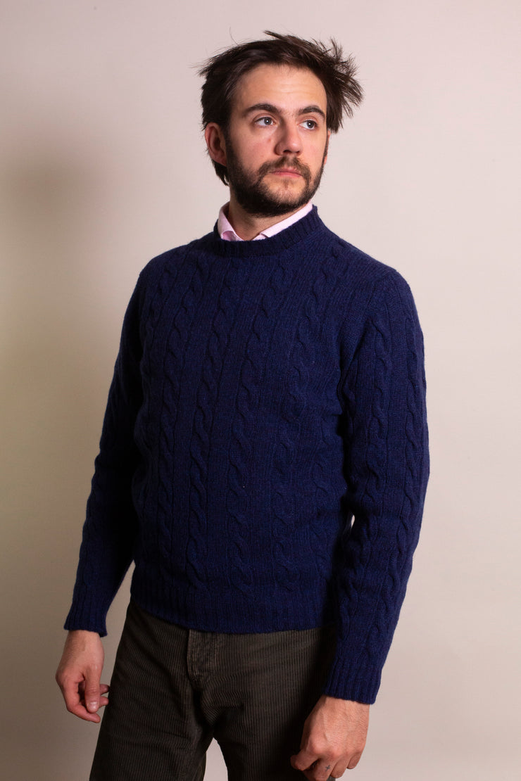 Dark Blue Shetland Jumper