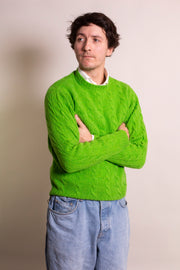 Bright Green Shetland Jumper