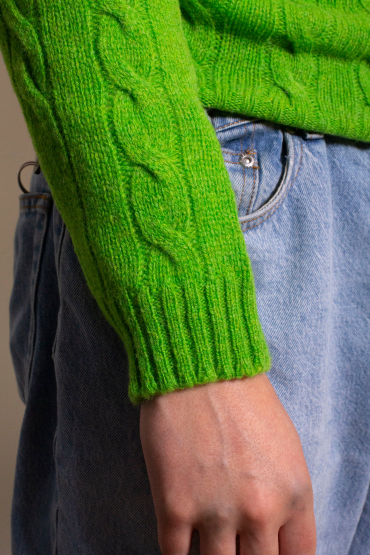 Bright Green Shetland Jumper