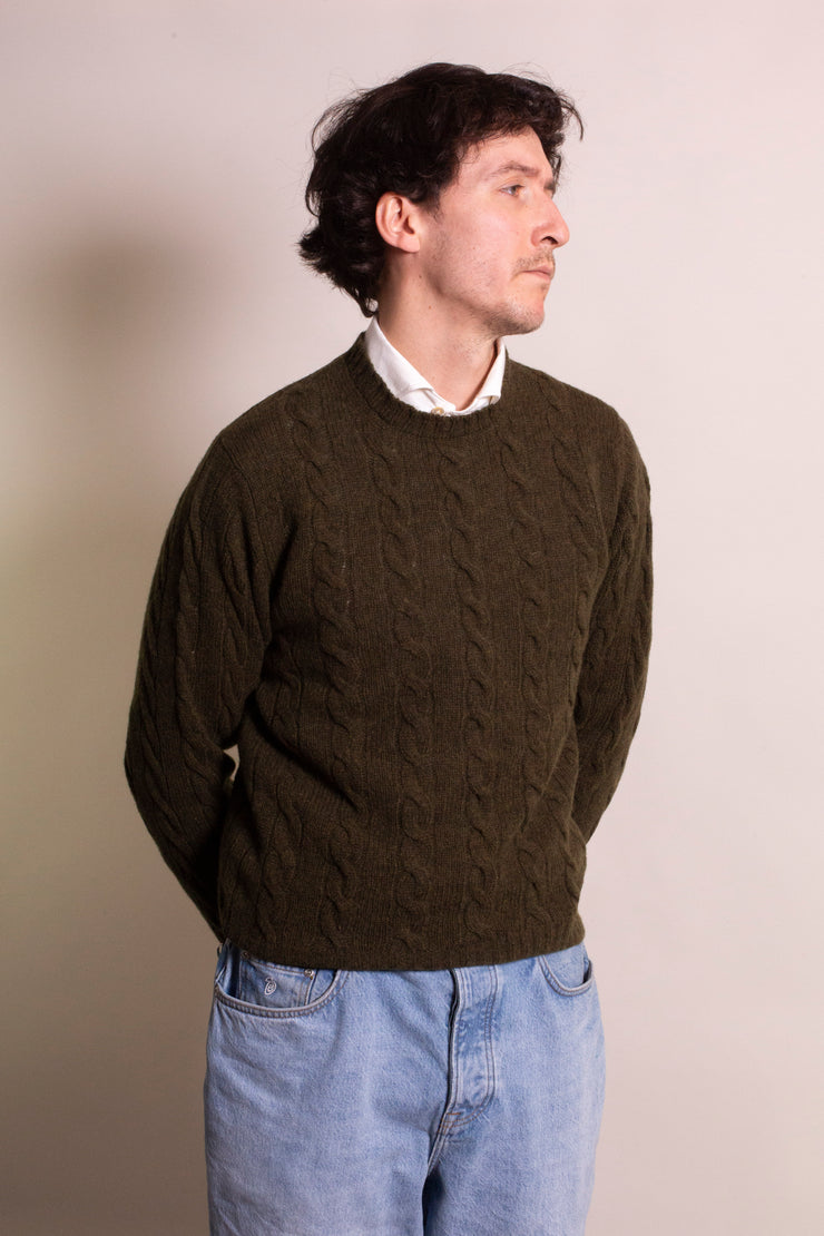 Dark Green Shetland Jumper