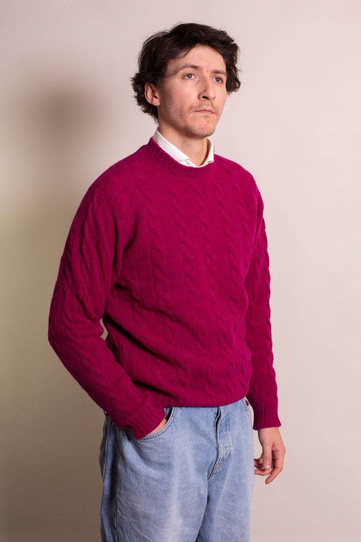 Dark Red Shetland Jumper