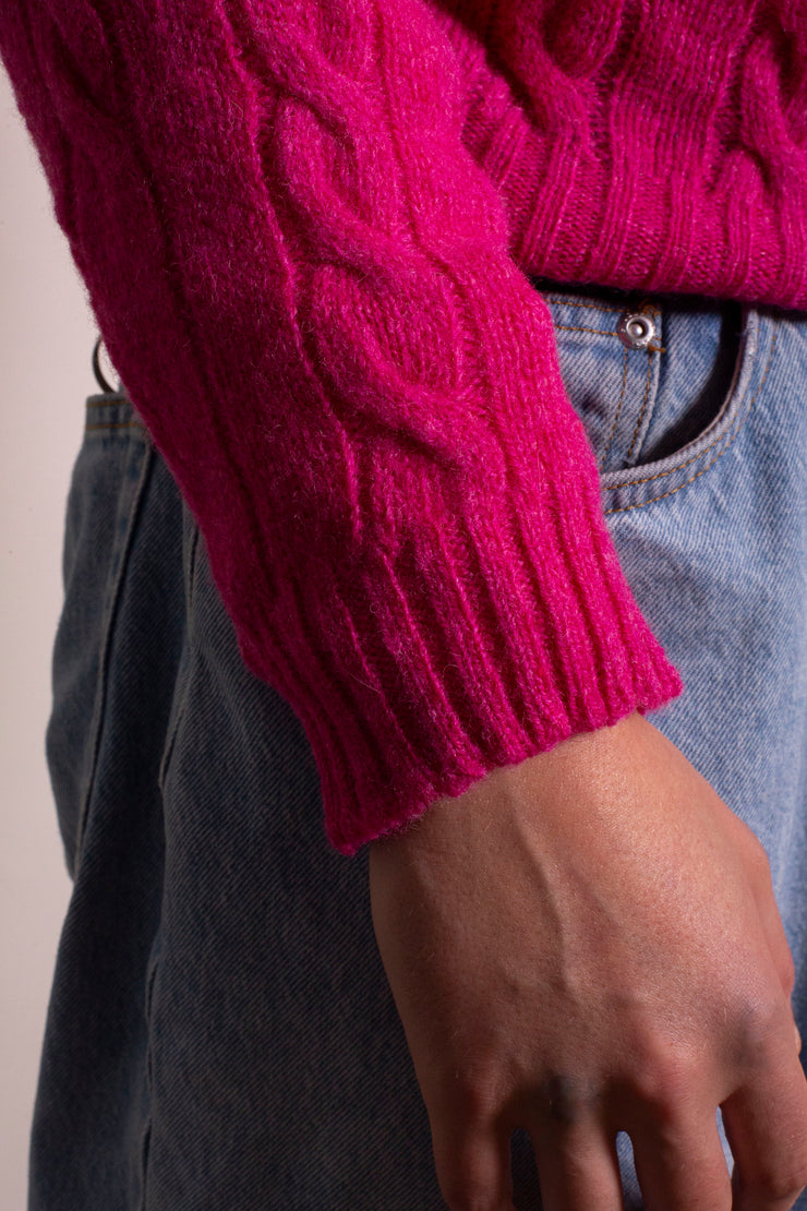 Dark Pink Shetland Jumper