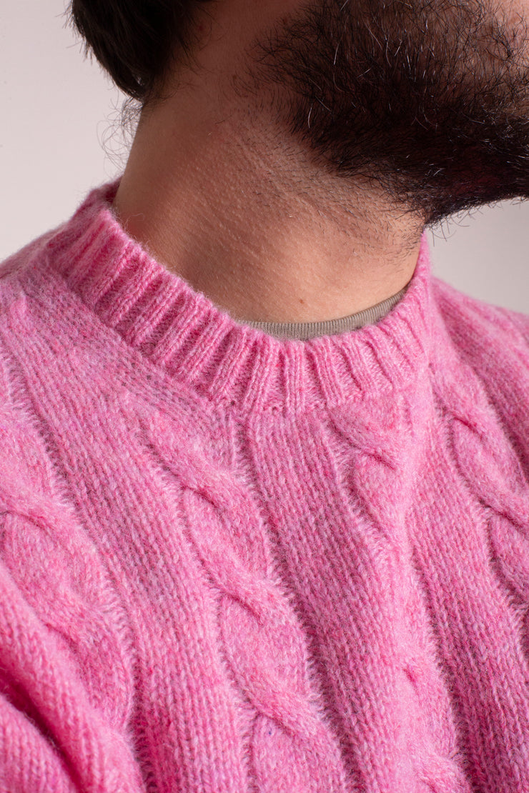 Bold Pink Shetland Jumper