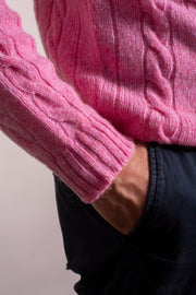 Bold Pink Shetland Jumper