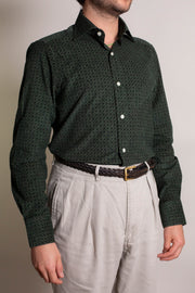 Green Patterned Cord Shirt