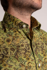 Light Greens Floral Print Shirt