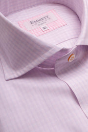 Light Pink On Blue Check Shirt