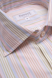 Multi Striped Cotton Silk Blend Shirt