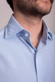 Sky Blue Pique Polo Shirt