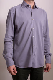 Grey Pique Polo Shirt