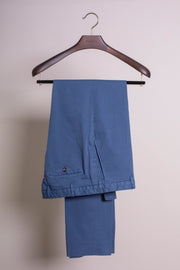 Aviator Blue Cotton Trousers