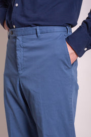 Aviator Blue Cotton Trousers