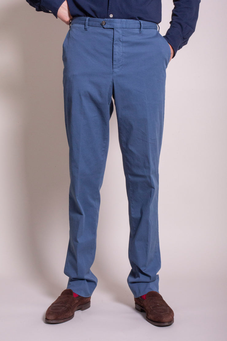 Aviator Blue Cotton Trousers