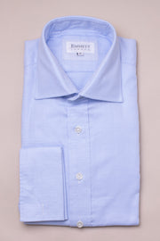 Light Blue Bold Square Textured Shirt