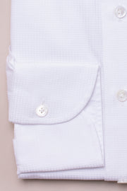 Square Textured White Shirt