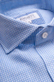 Light Blue Gingham Linen Shirt