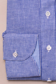 Dark Blue Gingham Linen Shirt