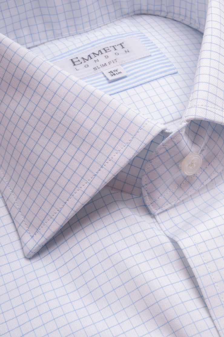 Fine Windowpane Check Shirt