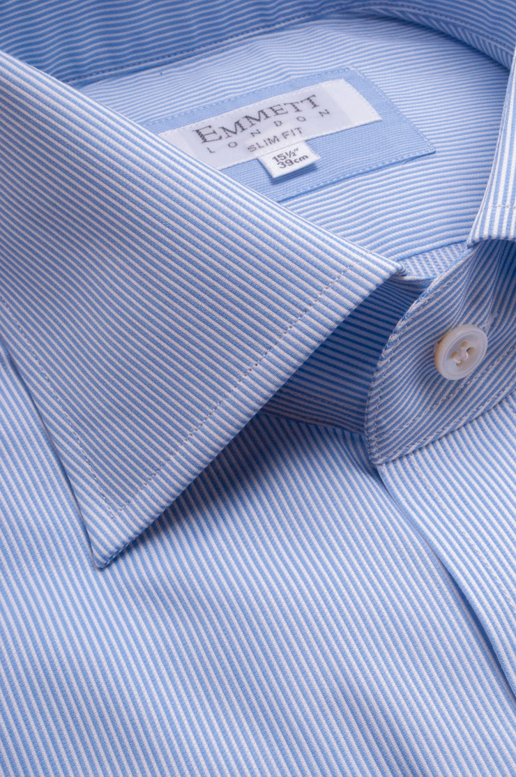 Fine Light Blue Striped Shirt