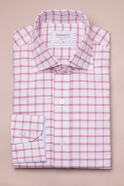 Pink And White Oxford Check Shirt