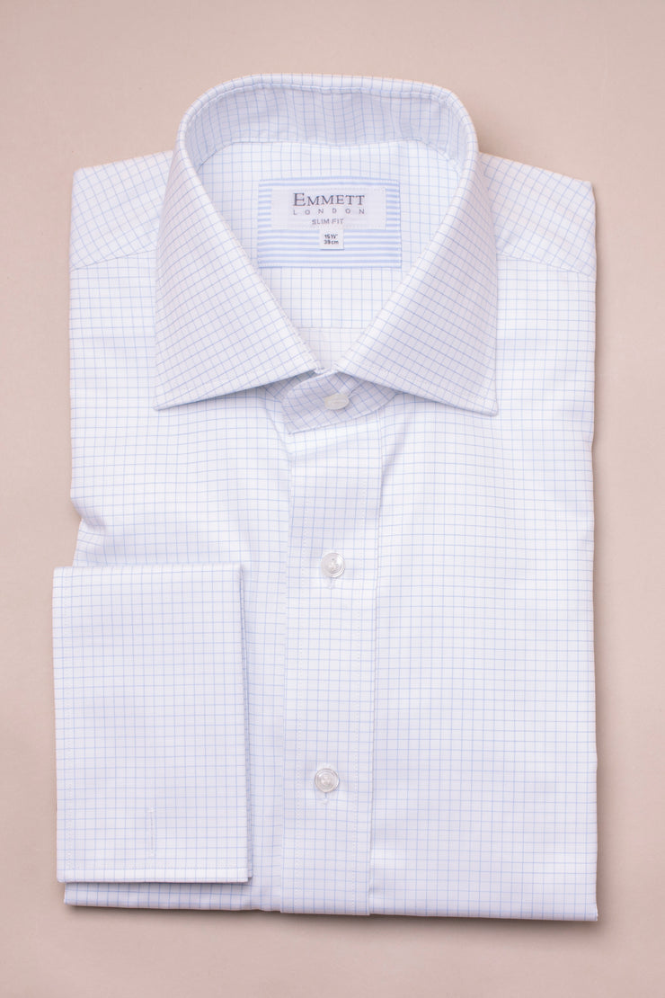 Fine Windowpane Check Shirt