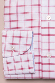 Pink And White Oxford Check Shirt