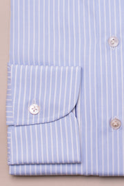 Soft Blue And White Stripe Shirt