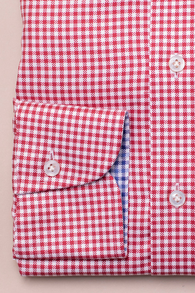 Red Oxford Gingham Shirt